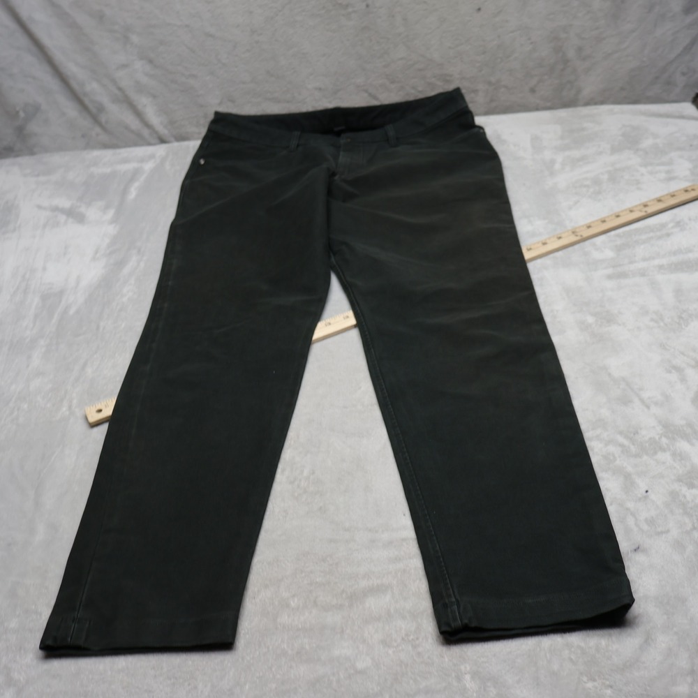 Lululemon ABC Pants Mens 34x33 Green Slim Fit Stretch Warpstreme Casual Classic